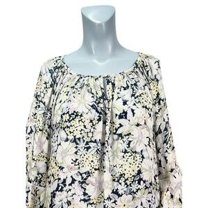 Women's XL‎ Chaps Multicolored Floral Crinkle Top Preowned